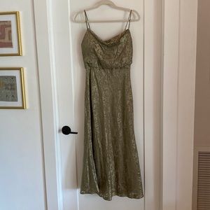Jenny Yoo Dahlia burnout dress in sage (midi)